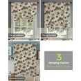 thumbnail image 3 of Winter Pine Tree Pine Cone Retro Window Curtain Tie Up Curtains for Kitchen Living Room Adjustable Rod Pocket Drapes, 3 of 5