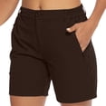 thumbnail image 2 of Inleife Womens Lightweight Hiking And Running Shorts Quick Dry Cargo Shorts with Zipper Side Pockets Elastic Back Waist Water Resistant For Outdoor Activities And Casual Wear, 2 of 6