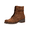 Tan, variant on Cushionaire Rena Combat Womens Boots, Lace-Up Side Zip Ankle Boots for Women with Knit Trim and Low Block Heel