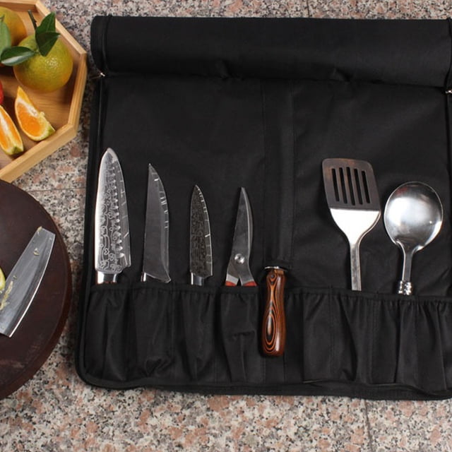 unbranded Funda Enrollable Impermeable Para Cuchillos De Chef Con Correa Ajustable Y Acceso