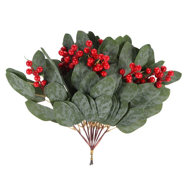 Inteprter 20 piezas de hojas artificiales, hojas de imitación, hojas de alta calidad, ramas, plantas verdes, hojas prácticas, decoraciones para florero, Decoración del hogar Inteprter HA020572-00