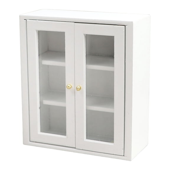 Realistic Shelf Realistic Pretend Play Display Cabinet Model Toy Vintage Display Shelf 1:12 Doll House