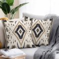 thumbnail image 2 of Throw Pillow Covers 20x20 Inch Set of 2, Boho Black Brown Waterproof Outdoor Pillow Covers, Retro Geometric Southwestern Ethnic Decorative Cushion Pillowcases for Couch, Sofa, Bed, Garden, Patio, 2 of 9