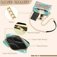 thumbnail image 3 of FORMRS Women Crossbody Purse with Chain Strap Vegan Leather Shoulder Handbag, Retro Blue Rainbow, 3 of 7