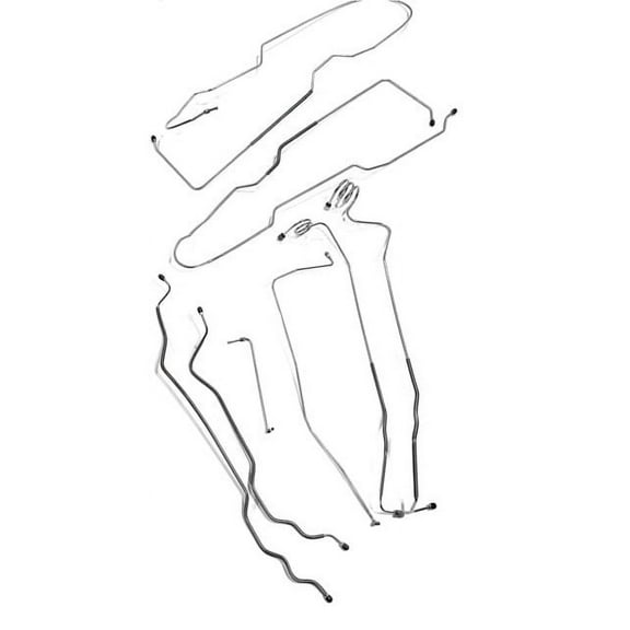 The Stop Shop Galfan Coated Steel Complete Brake Line Kit. Compatible with 1973-80 Chevy Blazer & GMC Jimmy Power Disc 2wd