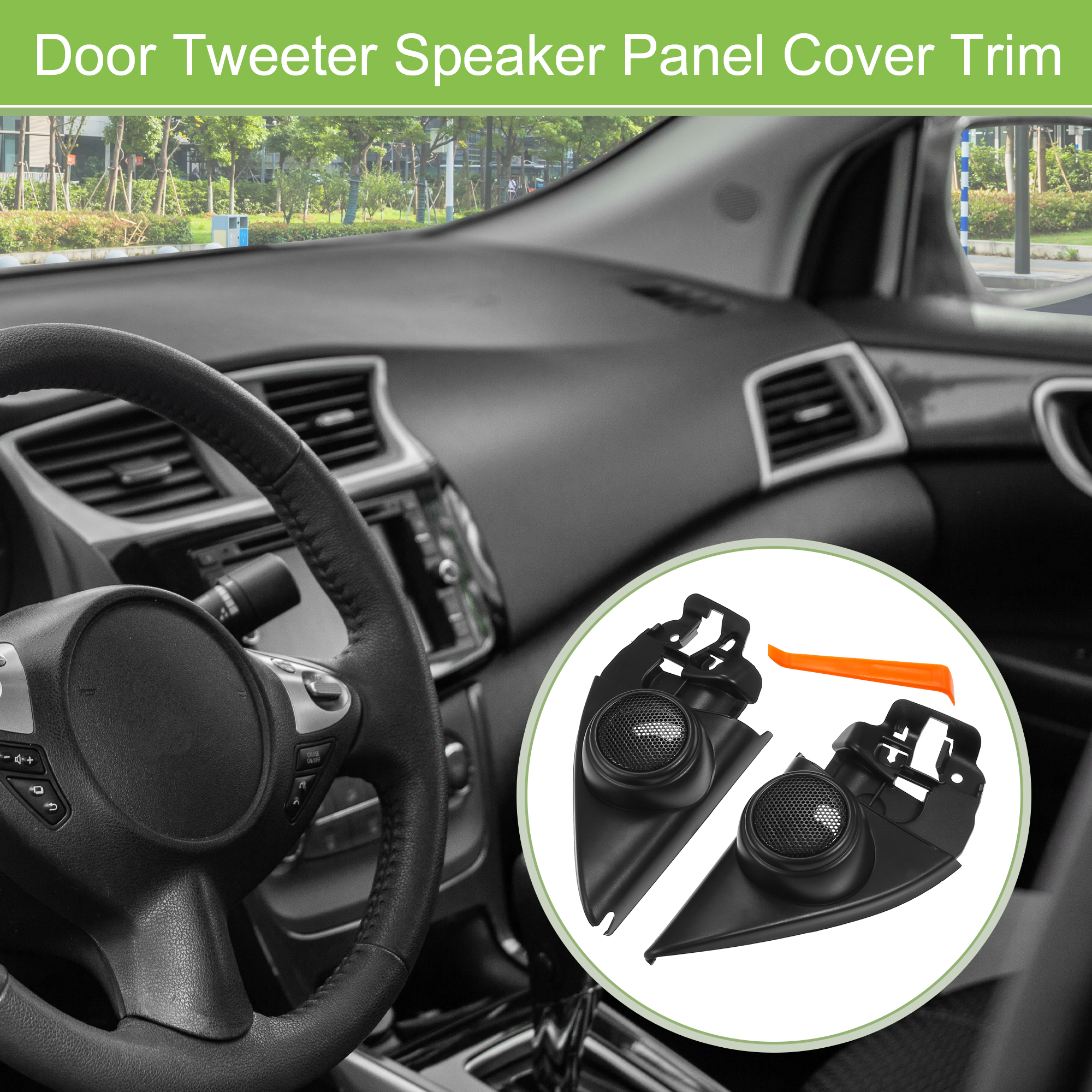 Unique Bargains Car Door Speaker Window A Pillar Cover Trim for Volkswagen Jetta 2013