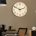 thumbnail image 3 of 12 Inch Wooden Wall Clock Silent Non-Ticking Decorative For Home Office Bedroom, 3 of 9