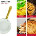 thumbnail image 6 of Holstein Housewares 8-Inch Ceramic Nonstick Frying Pan Skillet, PFAS-Free, Dishwasher Safe, White Color with Golden Handle, 6 of 8