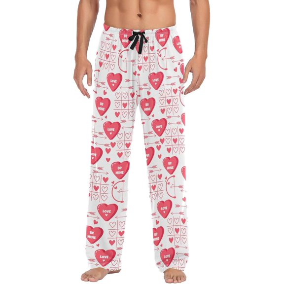 GZHJMY Valentine's Day Pajama Pants for Men, Lounge Pants Lightweight Men Pajama Bottoms with Drawstring Pockets, Christmas New Year Birthday Gifts, Small