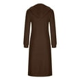 thumbnail image 5 of Patlollav Women Coats,Ladies Casual Long Sleeve Loose Fashion Pocket Zipper Solid Hooded Coat, 5 of 6