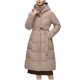thumbnail image 2 of Parkas de manga larga para mujer, abrigo con capucha y costura ondulada para otoño e invierno, abrigo hasta la rodilla de longitud media, abrigo de manga larga para mujer, 2 of 9