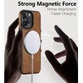 thumbnail image 3 of Funda de teléfono VAUSERDY para iPhone 16e de 6.1 pulgadas, soporte magnético marrón, 3 of 7