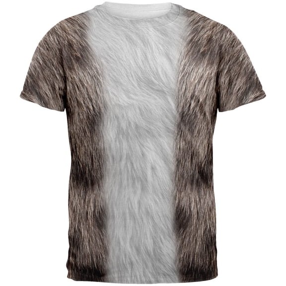 Halloween Grey Cat All Over Mens Costume T Shirt