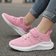 thumbnail image 6 of NOLDARES Kids Sneakers Running Lightweight, Breathable knit upper, Hook-and-loop, Cushioned foam insole, Boys Girls athletic tennis shoes(Pink,6), 6 of 8
