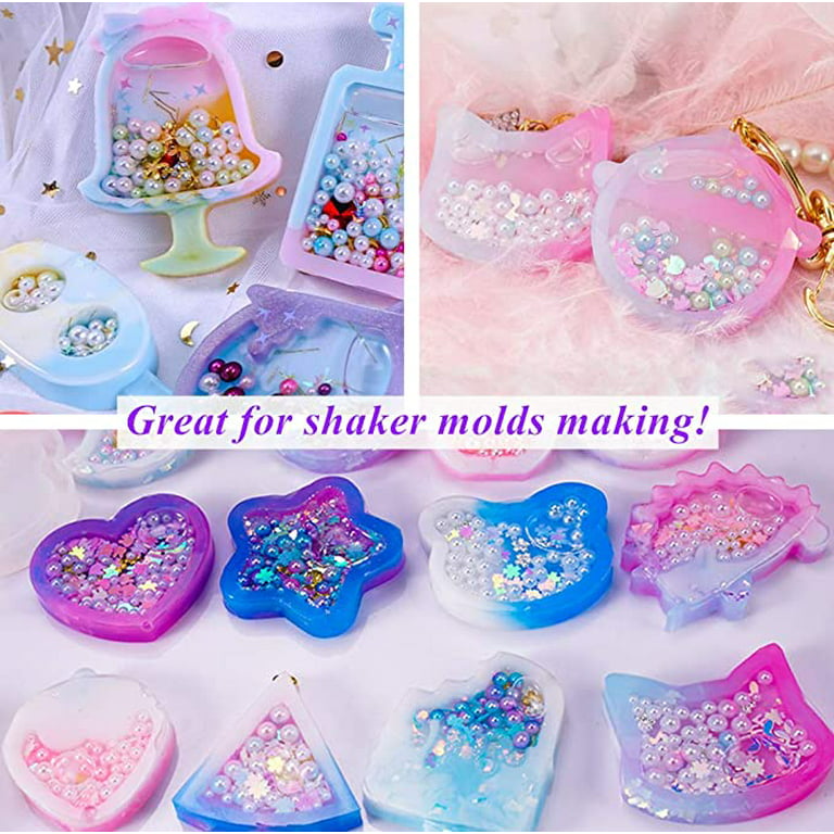 Kawaii Resin Shaker Molds Set Double-layer Charms Pendant Jewelry Making  with Seal Films - Silicone Molds Wholesale & Retail - Fondant, Soap, Candy,  DIY Cake Molds