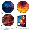 thumbnail image 3 of Designart "Space Fractal Spiral Bursting with Color V" Geometric Canvas Wall Art - Modern Colorful Abstract Fractal Entryway Wall Art, 3 of 6