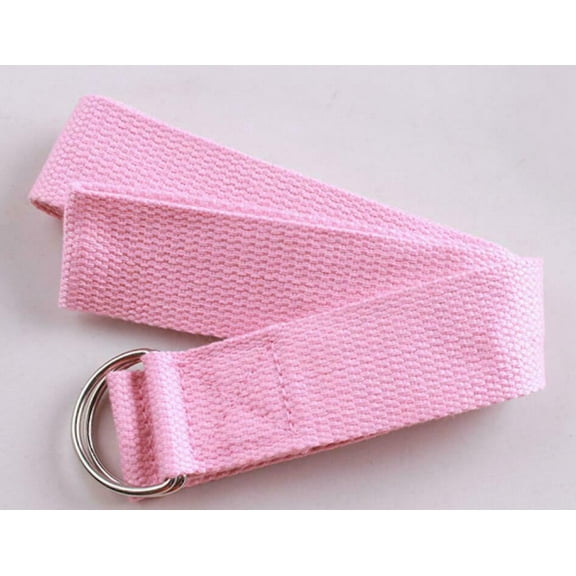 125 Inch/10.5 Feet/3.2M Fitness Exercise Yoga Strap Durable Cotton Metal D-Ring