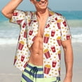 thumbnail image 3 of Haiem Popcorn Printed Hawaiian Shirt for Men - Men’s Casual Beach Summer Shirts - Stretch Fabric with Modern Fit-Medium, 3 of 7