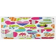 thumbnail image 1 of Colorful Kitchen Mat, Heart Shapes with Patches and Polka Dots Cheerful Pattern Design Art, Plush Decorative Kitchen Mat with Non Slip Backing, 47" X 19", Multicolor, by Ambesonne, 1 of 1
