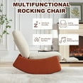 thumbnail image 4 of Backrest Comfortable Cushion & Leg Support Sturdy Structure Space-Saving Design Easy Assembly Rocking Chair Recliner for Relaxing Reading & Napping Indoor Living Room Functional Furniture, 4 of 13