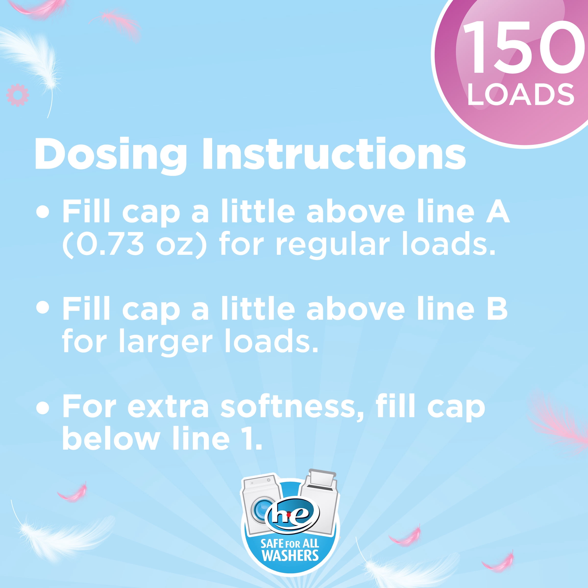 Great Value Gentle Soft Fabric Softener, Spring Showers, 111 fl oz, 150 Loads, Compare to the Softening of Downy®