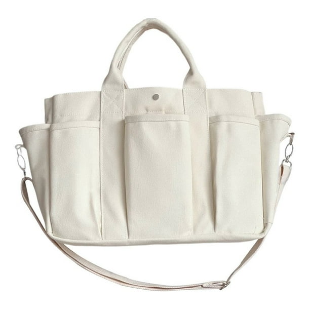 Bolsas de pañales para bebé para mujer bolso de hombro de lona ligero de gran capacidad y Color sólido