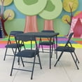 thumbnail image 5 of Flash Furniture Mindy 5-Piece Folding Table and Chairs Set – Portable Activity Table for Daycare, Classrooms & Playrooms, Navy, 5 of 13
