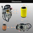 thumbnail image 3 of Carburetor Carb Kit for ATV Yamaha 2000-06 Kodiak 400 YFM400 & Big Bear 400, 2004-06 Bruin 350, 2007-11 Grizzly 350 450, 2006-09 Wolverine 350, 2007-10 Wolverine 450 w/Air Fiter Fuel Filter, 3 of 6