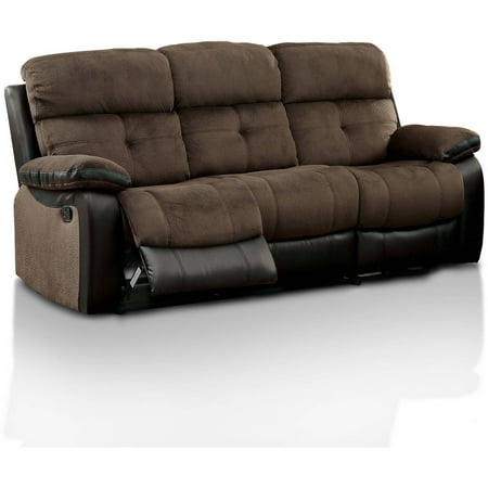 Furniture Of America Tristen Two Tone Reclining Sofa Brown Furniture Of America Tristen Two Tone Reclining Sofa Brown Espresso