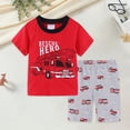 thumbnail image 2 of HCNTES Pajama for Boys Short Sets Summer Pjs Kids Toddler Jammies Cotton Excavator Sleepwear Clothes Shirts Set Baby Boy Clothes, 2 of 5