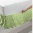 thumbnail image 2 of Green and White Bed Skirt, Abstract Leafage Modern Art Style Ornament Fresh Nature, Elastic Bedskirt Dust Ruffle Wrap Around for Bedding Decor, 4 Sizes, Pistachio Green White, by Ambesonne, 2 of 2