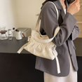 thumbnail image 3 of Bolso de mano informal de PU para mujer bolso de axila elegante de Color sólido para vacaciones de fiesta, 3 of 9