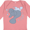thumbnail image 4 of Inktastic Cute Manatees with Bubbles Boys or Girls Long Sleeve Baby Bodysuit, 4 of 5