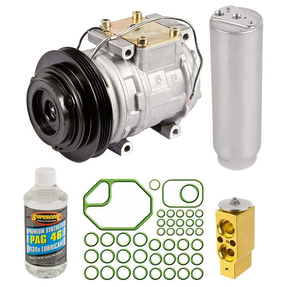 AC Compressor & A/C Kit For Toyota Corolla 1994 1995 1996 19973 - Includes Drier, Expansion Valve, PAG Oil & O-Rings! - BuyAutoParts