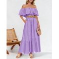 thumbnail image 5 of Vestido ZESICA Summer 2025 con volantes y hombros descubiertos, 5 of 5
