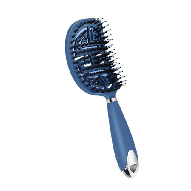 Soidarity Peine para masaje del cuero cabelludo, cepillo profesional para desenredar, rizado, recto, salón de casa, peluquería, herramientas de Cuidado del cabello Azul Soidarity CE014646-01