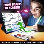 Pixicade Draw Your Own Video Game Creator Kit for Kids Ages 6+ – Turn Hand-Drawn Art into Playable Games