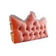 thumbnail image 1 of Velvet Tufted Backrest Cushion with Embroidered Design for Sofa Headboard and Window Seat Comfort, 1 of 5
