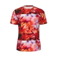 thumbnail image 5 of Wukai Autumn Maple Leaves Print Men's Short-Sleeved Mesh T-Shirt,Quick-Dry Short Sleeve Workout T-Shirt-Small, 5 of 8