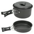 thumbnail image 2 of Camping Cooking Pans Set,Camping Cookware Mess Kit Camping Cookware Set Portable Camping Pans Optimized for Excellence, 2 of 8