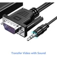 thumbnail image 4 of Aleko Adaptador VGA a HDMI para conectar una interfaz VGA tradicional portátil, PC a monitor o proyector HDMI, convertidor 1080P VGA macho a HDMI hembra con cable de audio de 3,5 mm y puerto de alimentación ACTIVE Biensenido a ACTIVE, 4 of 5