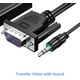 thumbnail image 4 of Aleko Adaptador VGA a HDMI para conectar una interfaz VGA tradicional portátil, PC a monitor o proyector HDMI, convertidor 1080P VGA macho a HDMI hembra con cable de audio de 3,5 mm y puerto de alimentación ACTIVE Biensenido a ACTIVE, 4 of 5