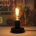 thumbnail image 4 of pied De Lampe De Table - Pied De Lampe De Chevet Noir - Diseño Y Función 10 W Máx. Con cable interruptor, 4 of 5