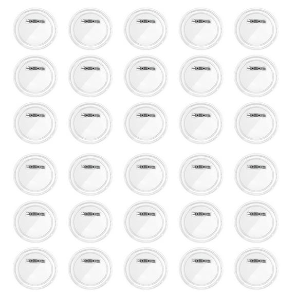 Set of 30Acrylic Button Pins,Button Pins Make Your Own Picture Badges for DIY Crafts