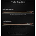 thumbnail image 4 of Thinsony Violin Bow Lightweight Wear-resistant Practice Tool Waterproof Violin Accessories Durable Standard Bows for Student Size 1/8, 4 of 9