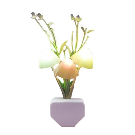 

Fovolat LED Mushroom Light LED Night Light Plug In Sensor Mushroom Lamp Light-Sensing Control 0.1W Ultra Low Power Consumption delightful