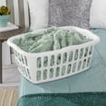 thumbnail image 5 of Sterilite Small 1.5 Bushel Rectangular Laundry Basket, Ideal for Basic Laundry Needs, 12 Pack Assorted, 6 White and 6 Mint, 5 of 11