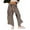 Black, variant on PUWEI Women's Striped Wide Leg Pants Loose Fit Drawstring Waist Casual Palazzo with Pockets