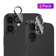 Liwarace 2Pcs Camera Lens Protector Tempered Glass for iPhone 16 Pro Max/16 Pro/16 Plus/16, Clear