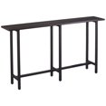 thumbnail image 1 of Southern Enterprises Hendry Long Narrow Wooden Console Table in Matte Black, 1 of 8